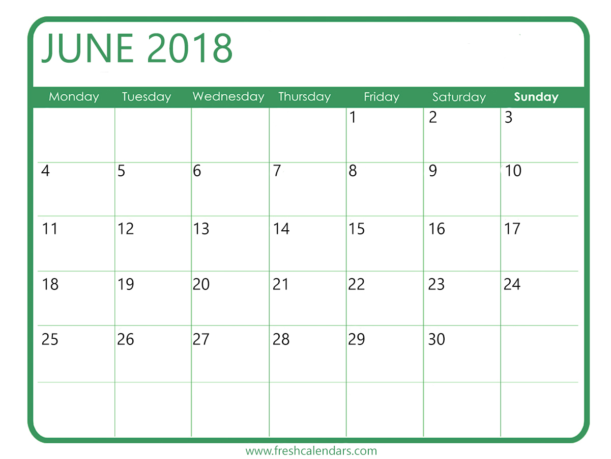 free 5 june 2018 calendar printable template source