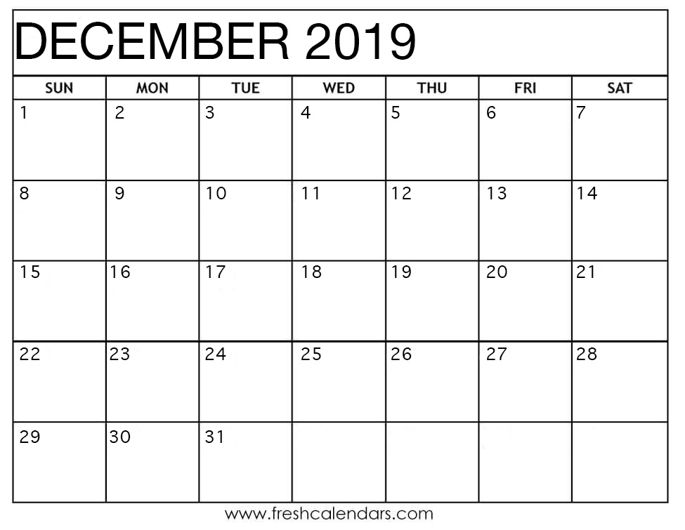 December Calendar 2019