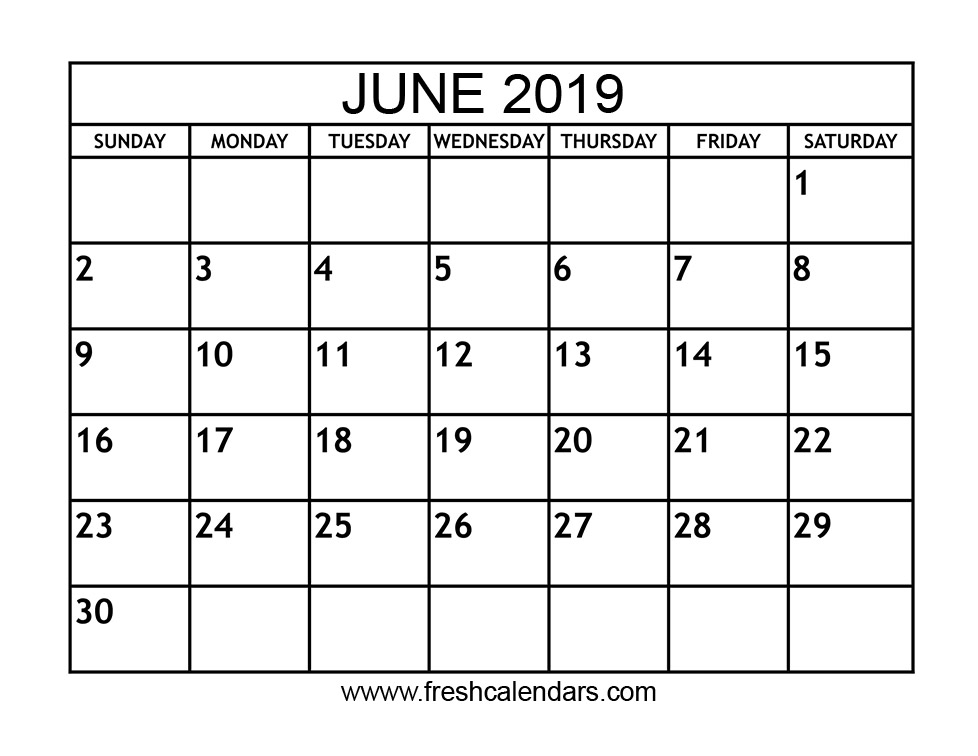 June Calendar