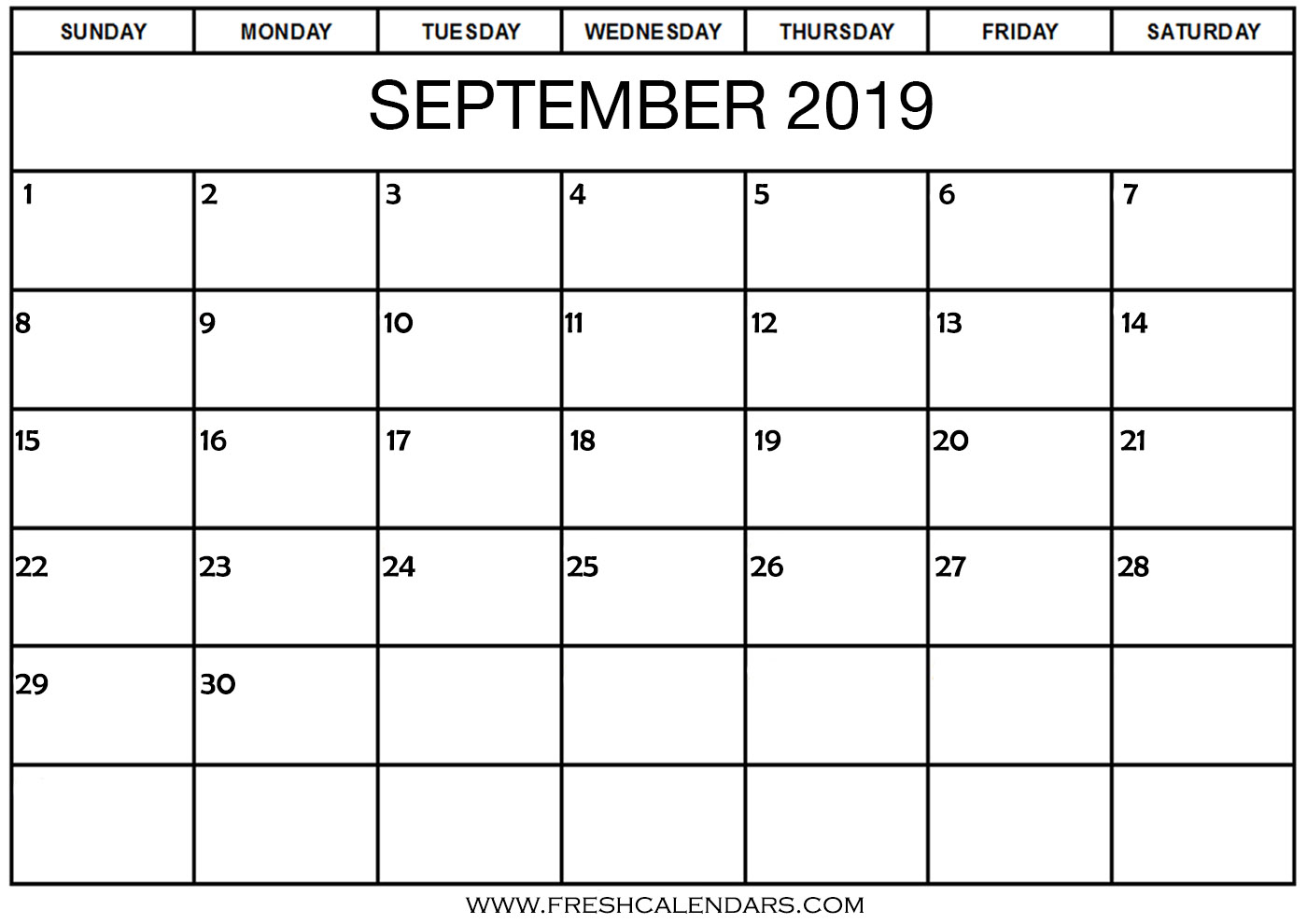 Sep 2019 Printable Online