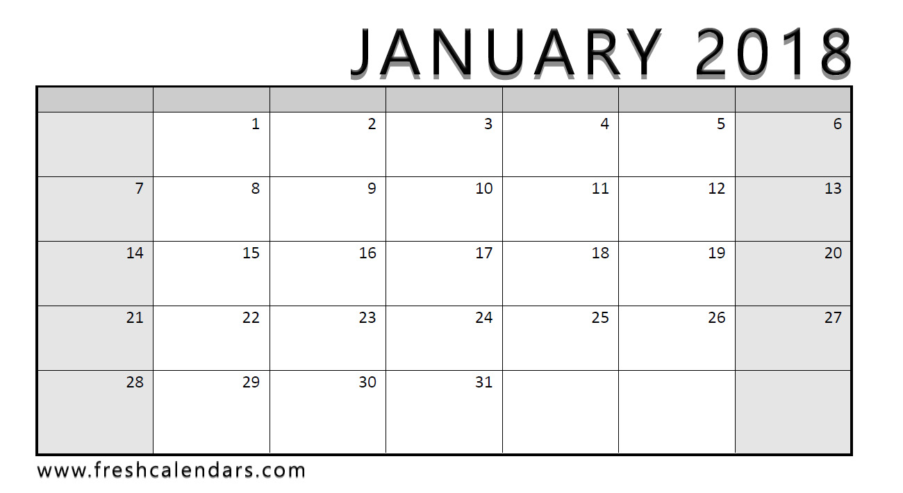 january 2018 printable calendars fresh calendars calendar template download