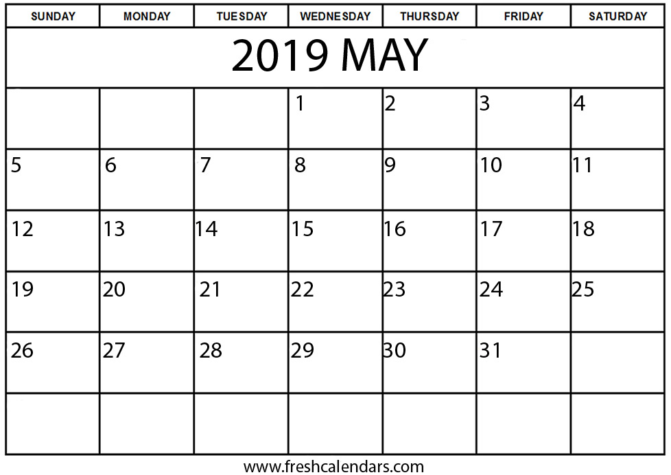 May 2019 Calendar Calendar Clean White Png And Vector With