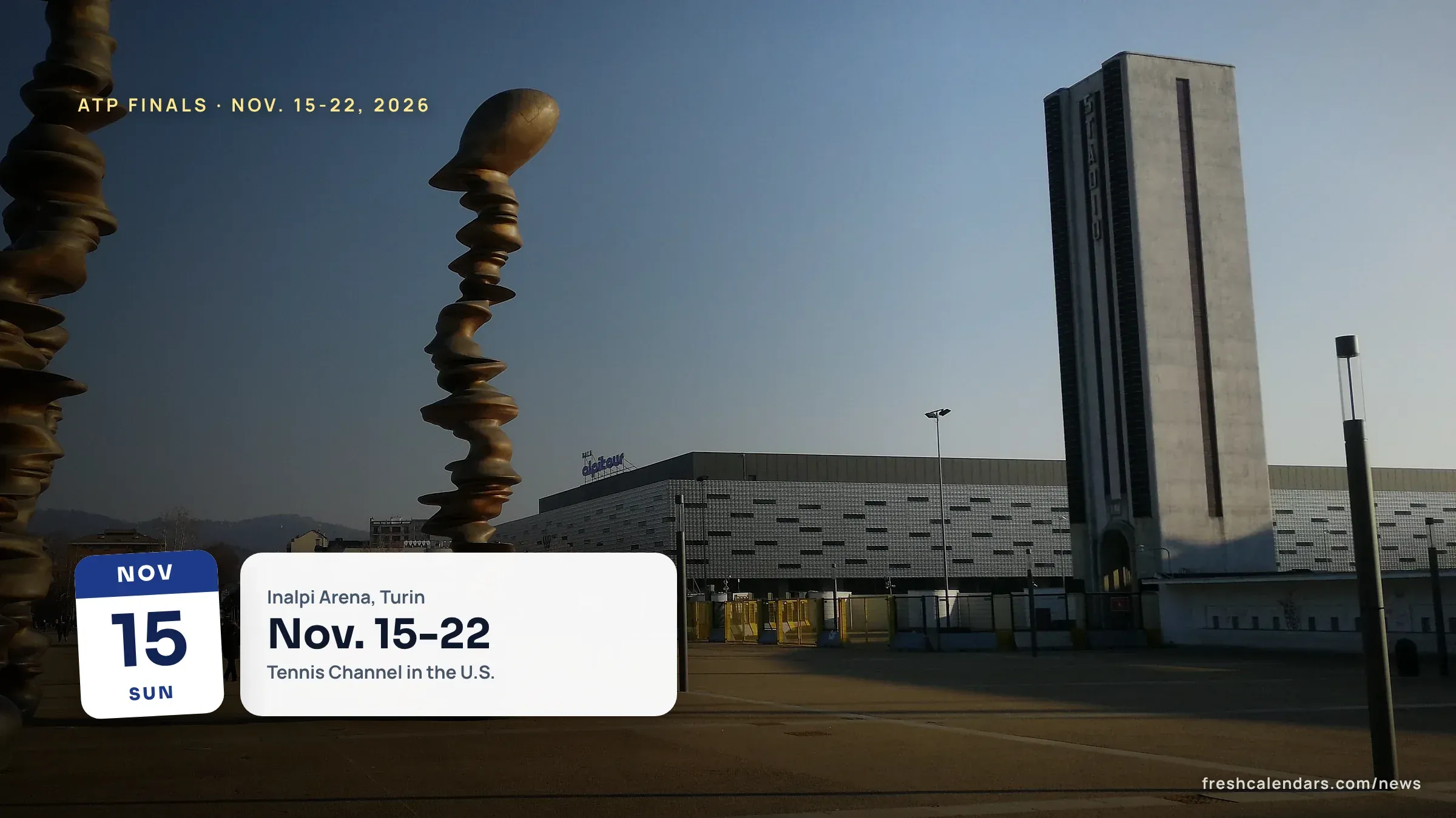 ATP Finals 2026 in Turin: Dates, TV Channels, Qualified Players and Match Times by Time Zone Piazzale Grande Torino in Turin, Italy, host city of the ATP Finals 2026