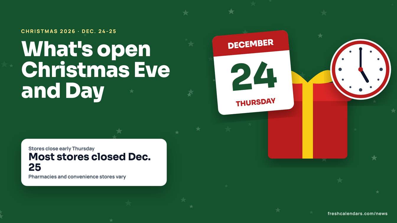 Christmas Eve and Christmas Day 2026 Store Hours