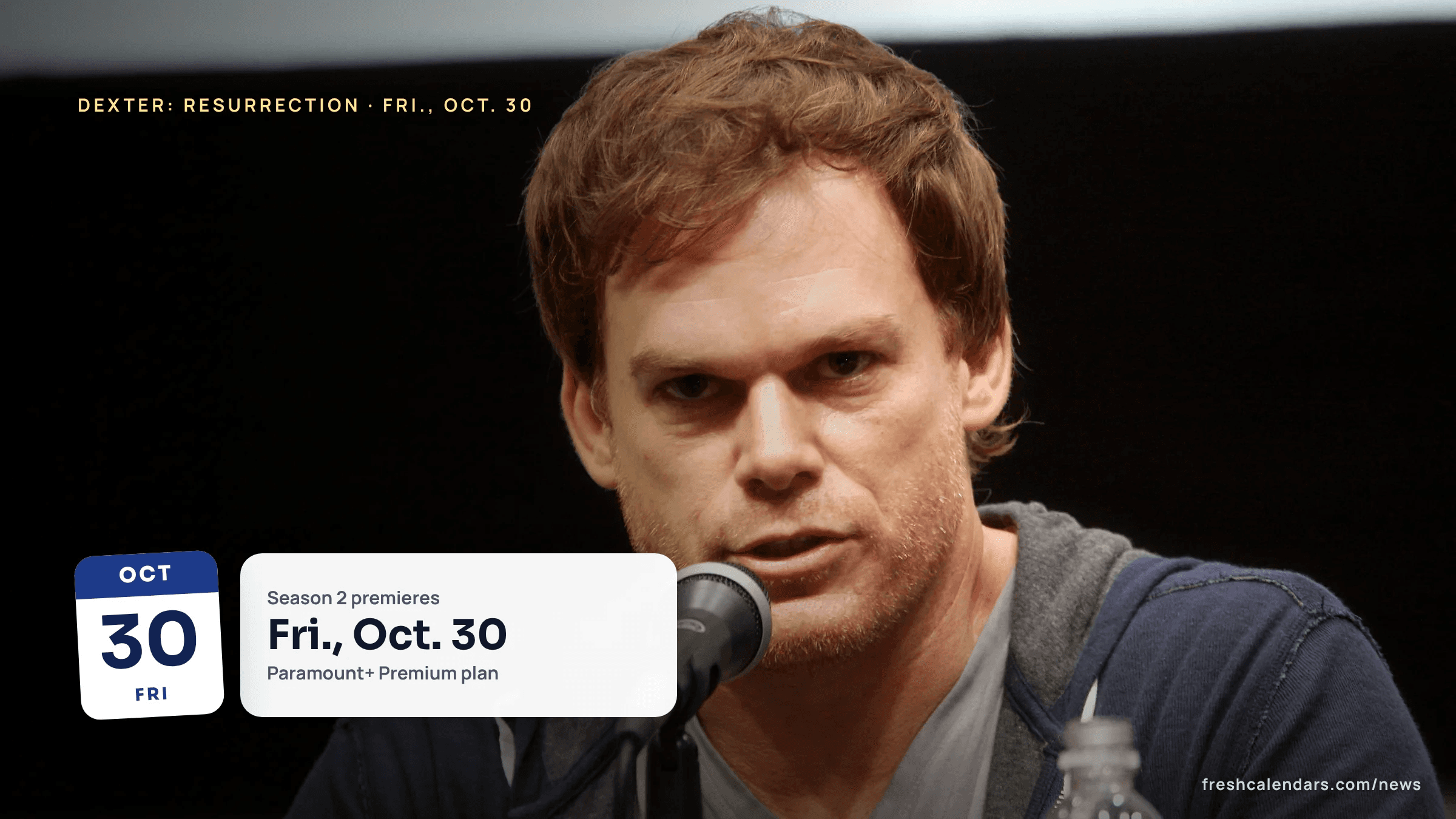 Dexter: Resurrection Season 2 release schedule: Michael C. Hall, who plays Dexter Morgan, speaking at a Comic-Con panel