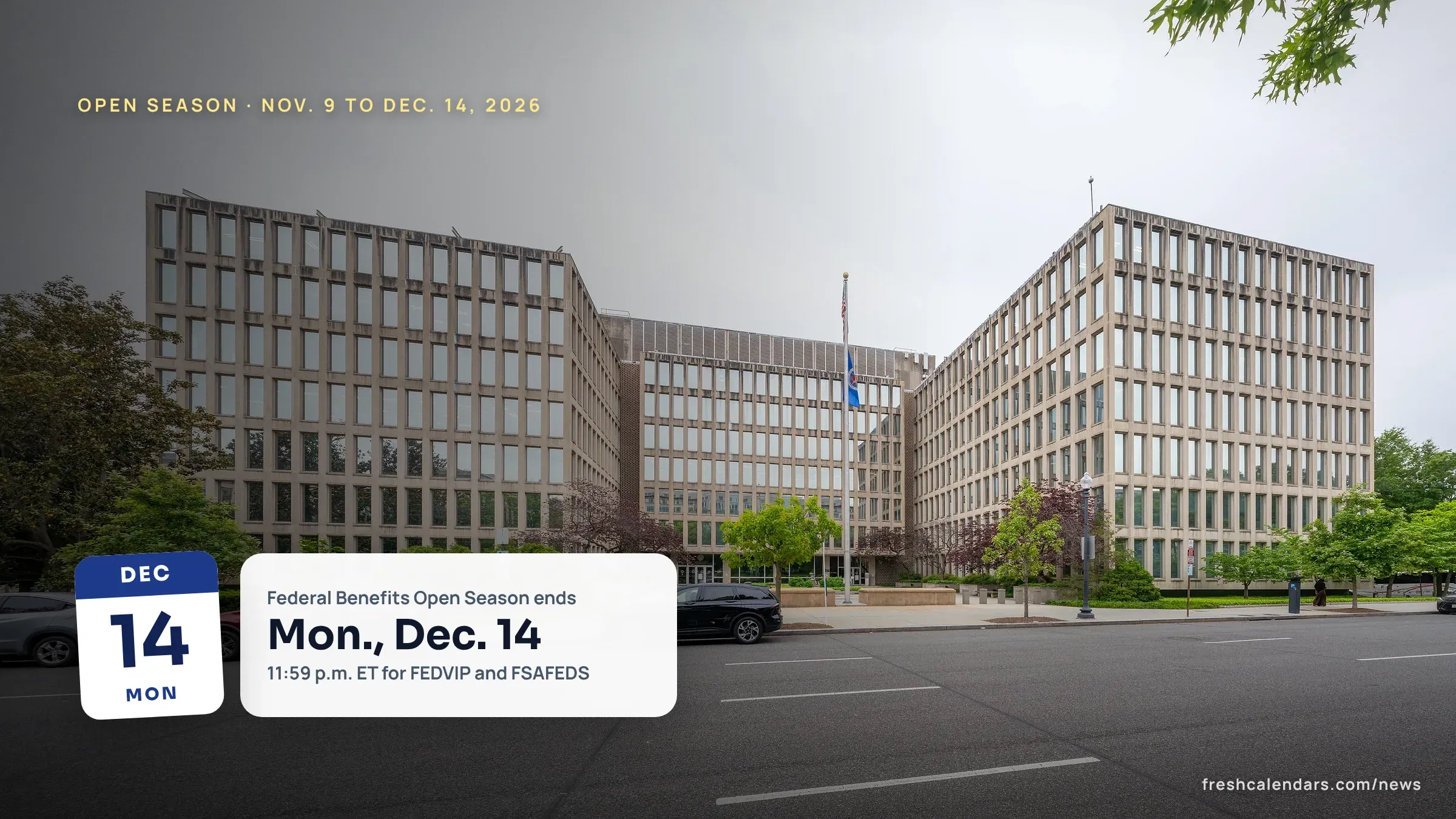 Federal Benefits Open Season 2026: the Theodore Roosevelt Federal Building in Washington, headquarters of the Office of Personnel Management