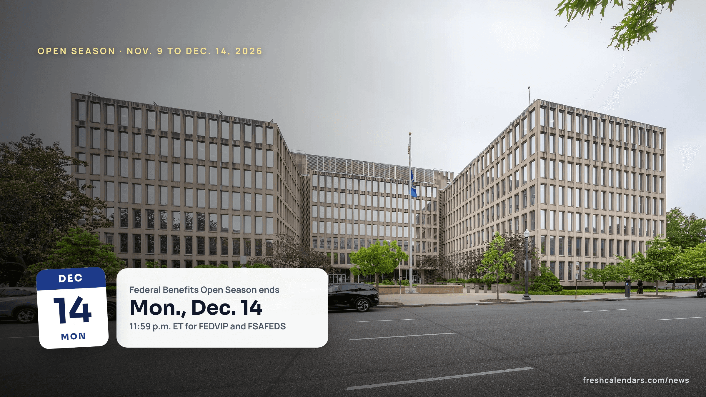 Federal Benefits Open Season 2026: the Theodore Roosevelt Federal Building in Washington, headquarters of the Office of Personnel Management