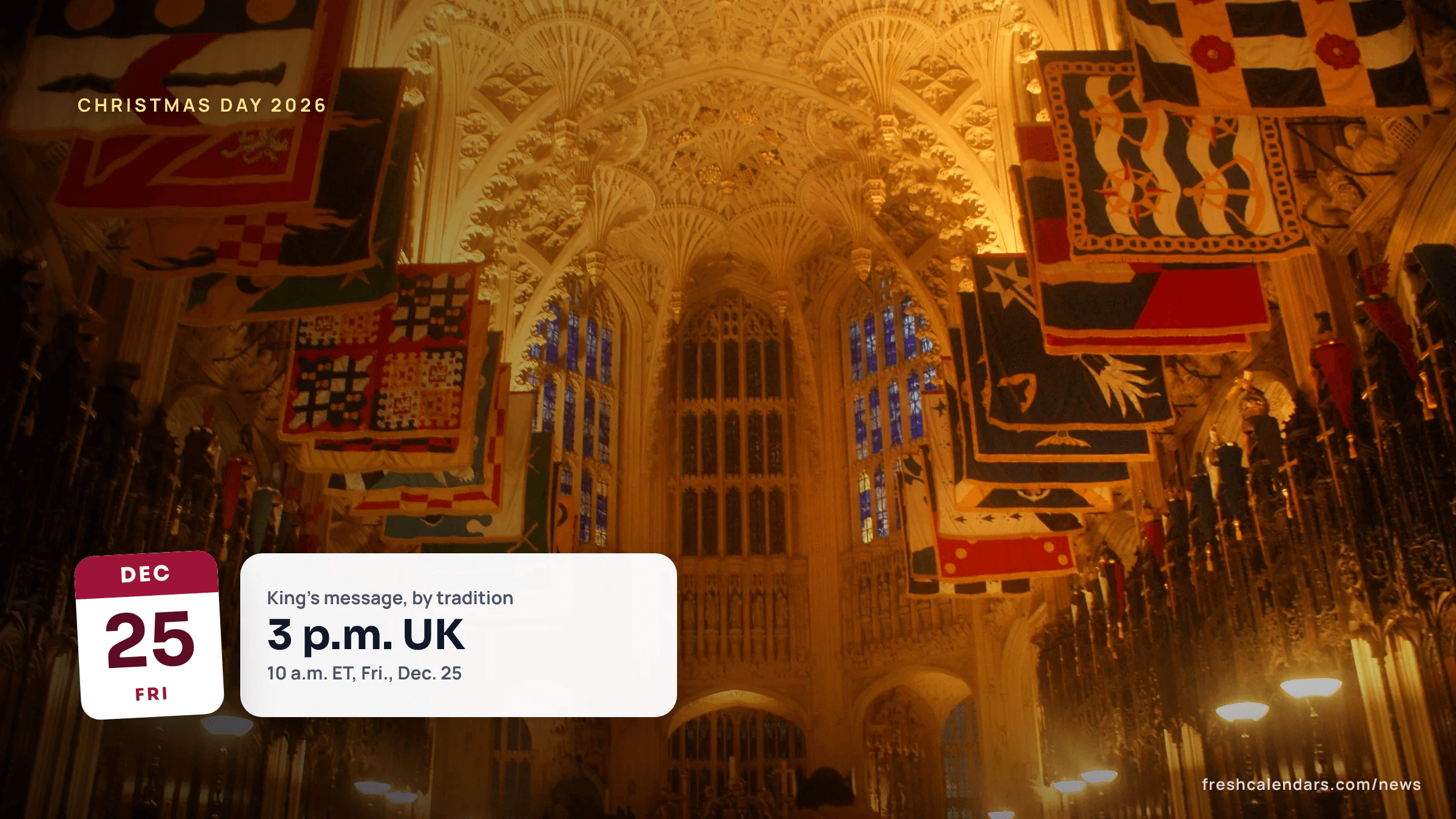 Henry VII's Lady Chapel in Westminster Abbey, where the King's Christmas message was filmed in 2025