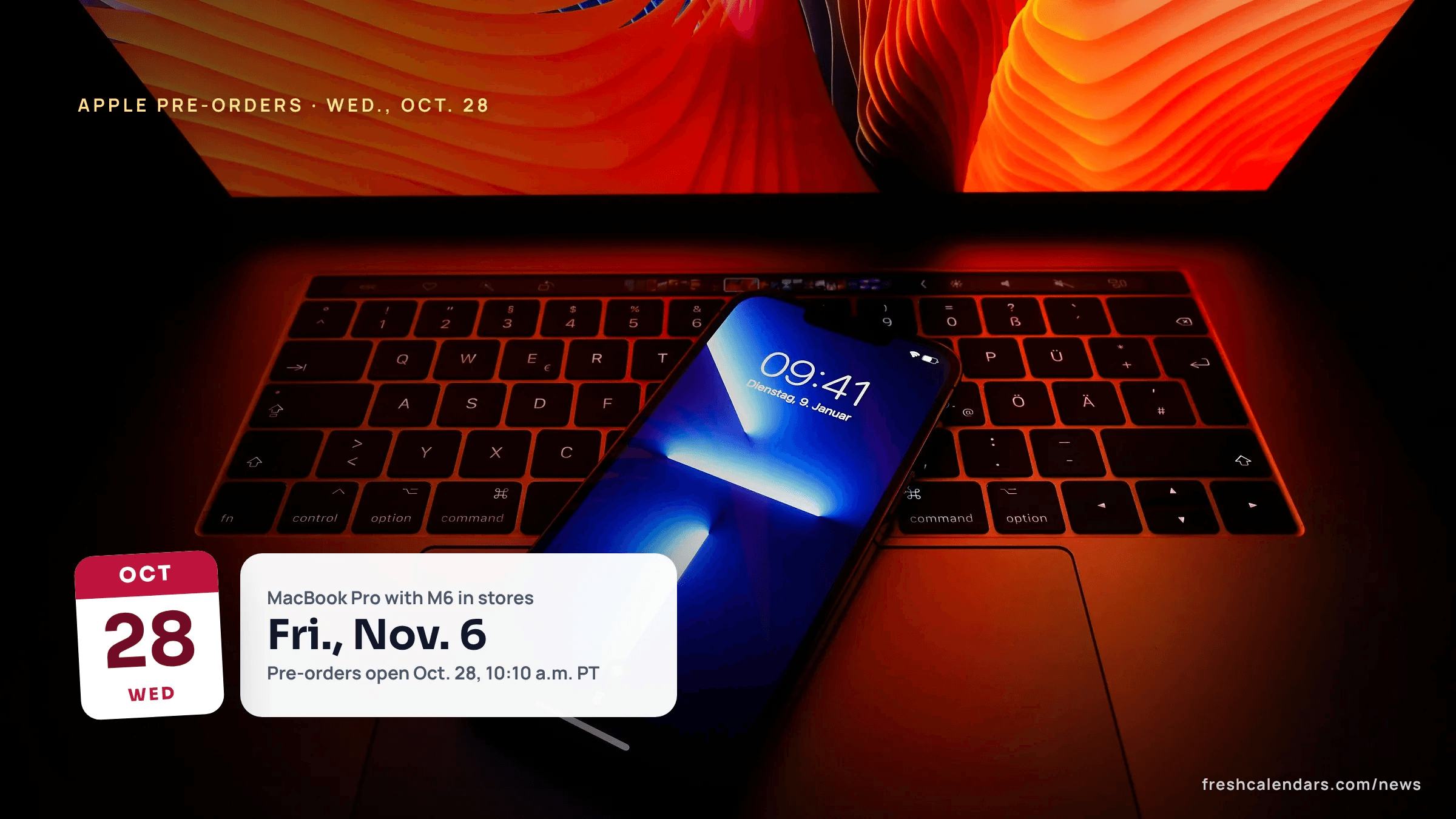 MacBook Pro M6 release date: Apple pre-orders open Oct. 28 at 10:10 a.m. PT, with availability on Nov. 6, 2026