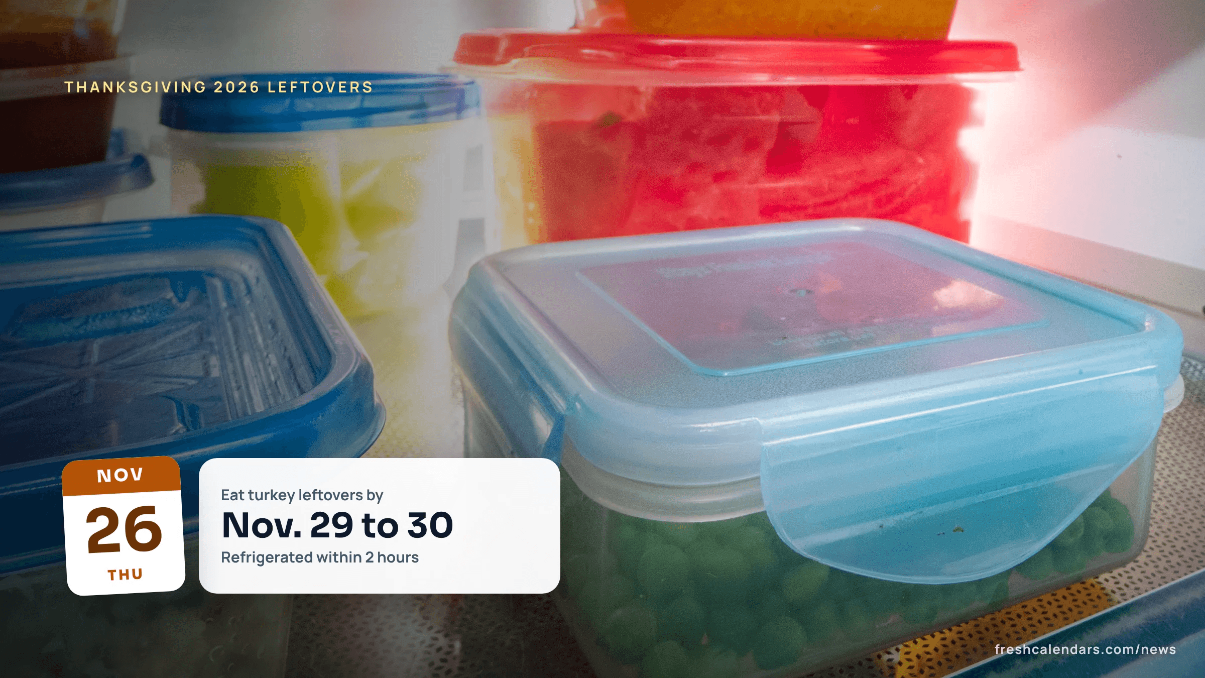 Thanksgiving leftovers in a refrigerator: how long cooked turkey and sides last