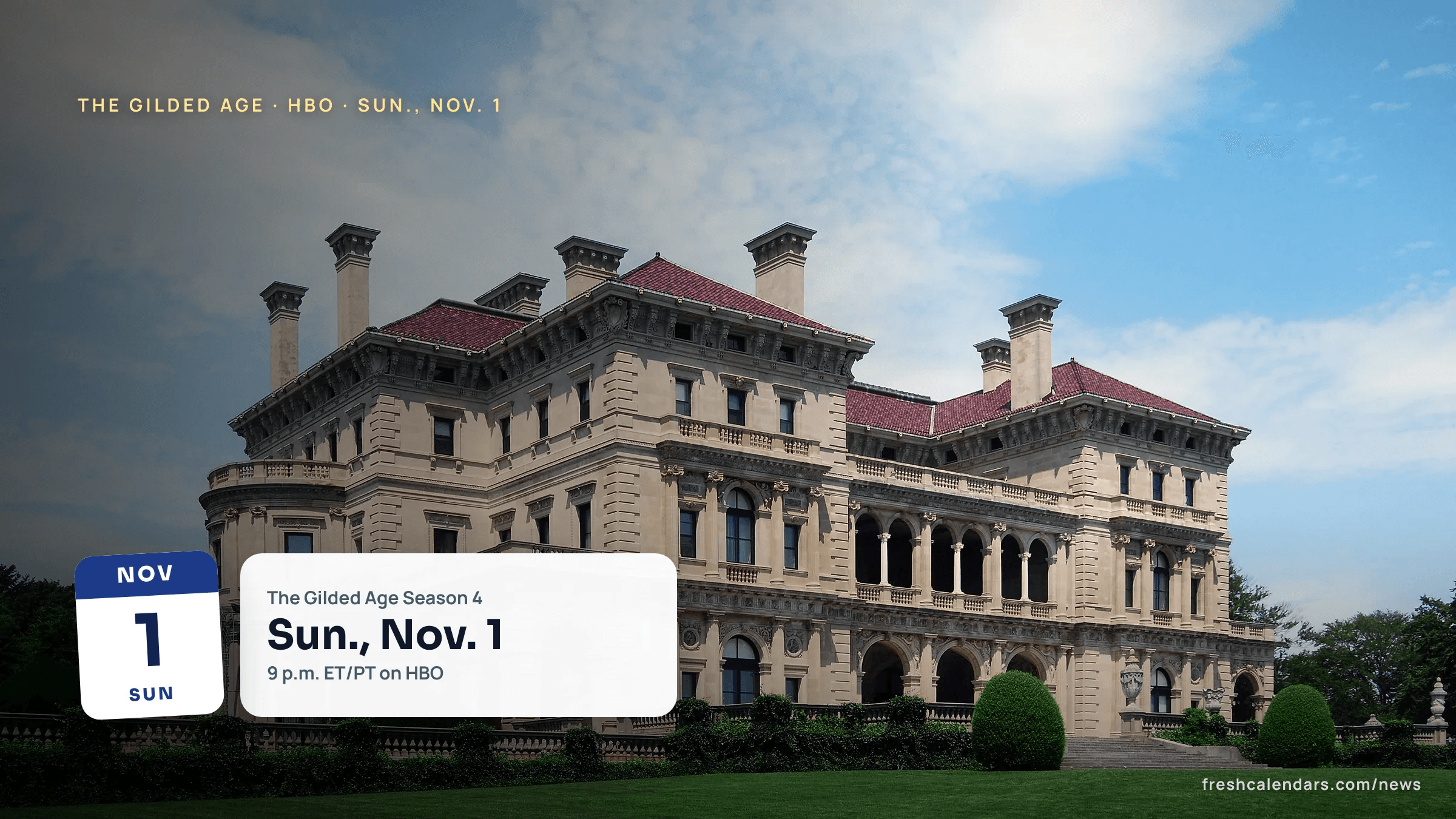 The Gilded Age Season 4 premiere: The Breakers mansion in Newport, Rhode Island, from the Gilded Age era