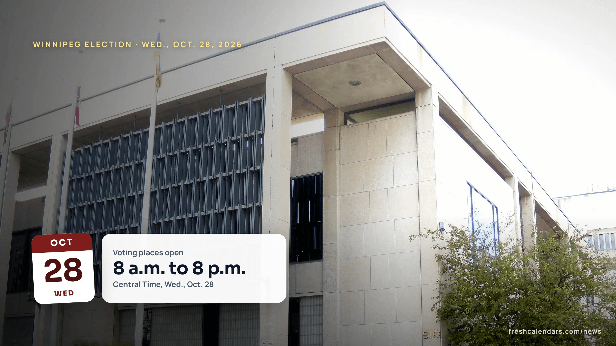 Winnipeg election 2026: Winnipeg City Hall on Main Street, where advance voting took place