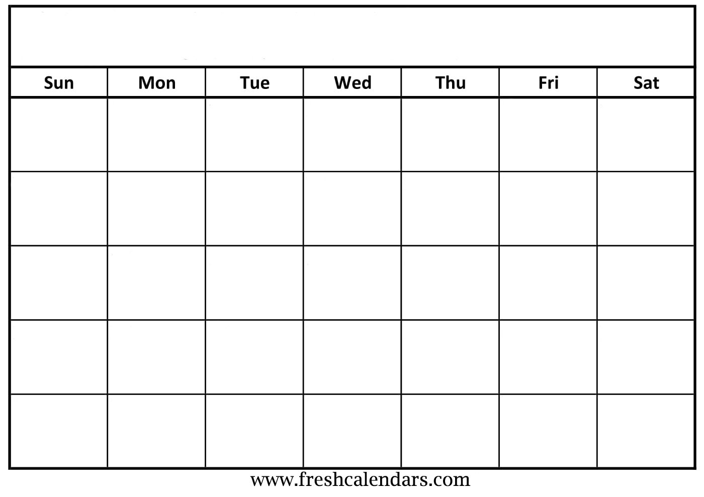 17+ Free Printable Blank Calendar Template For Kids Pictures