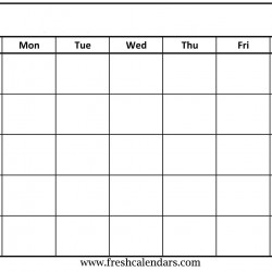 Printable Blank Calendar Templates